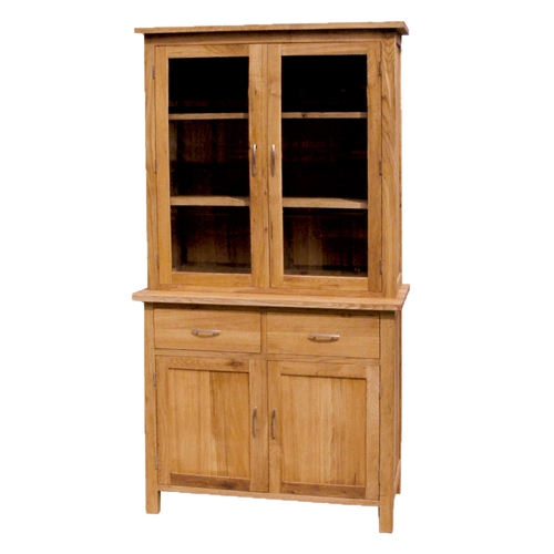 Brooklyn Contemporary Oak Glazed Bookcase with