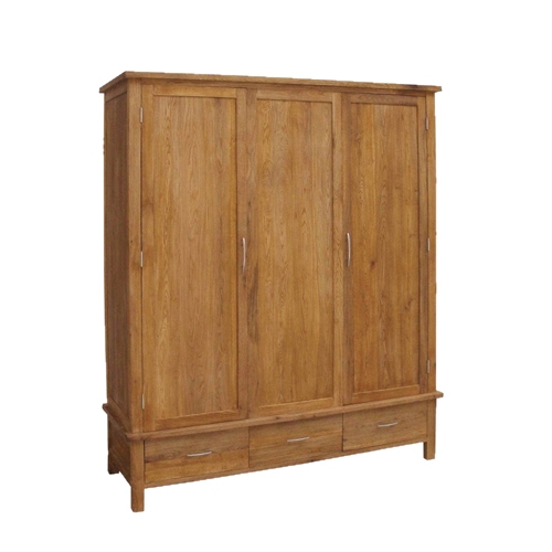 Contemporary Oak Triple Wardrobe