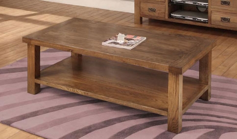 Brooklyn Rustic Oak Coffee Table - 1200 x 700mm