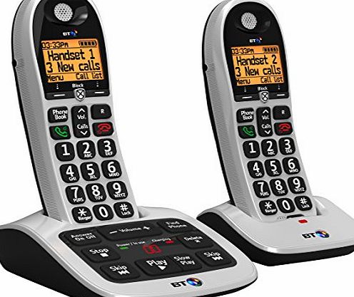 BT 4600 Big Button Advanced Call Blocker Cordless Home Phone with Answer Machine (Twin Handset Pack)