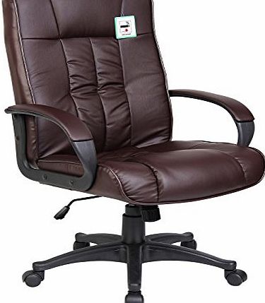 BTM (BTM)EXECUTIVE OFFICE CHAIR PADDED LEATHER HIGH BACK OFFICE CHAIR GAMING CHAIR STUDY CHAIR BUCKET CHAIR ERGONOMIC CHAIR(WALNUT)