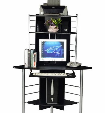 BTM COMPUTER DESK HOME OFFICE FURNITURE PC TABLE BLACK