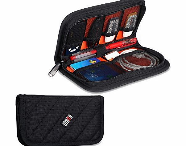 BUBM Damai Universal Electronics Accessories Case / USB Drive Shuttle / Cable Organiser Bag (Black)