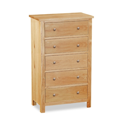 Budget Light Oak 5 Drawer Chest 518.006