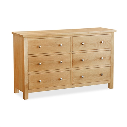 Budget Light Oak 6 Drawer Chest 518.007