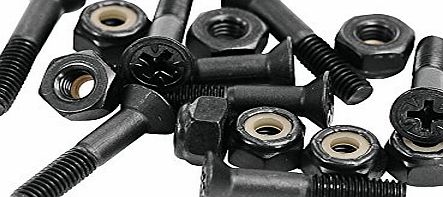 Bullet Philips Fixing Black Skateboard Mounting Bolts 1`` Hardware