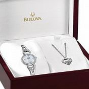 Bulova Ladies Silver Box Set