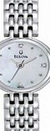 Bulova Ladies Silver Diamonds Bracelet Watch