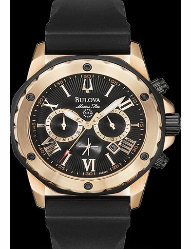 Bulova Marine Star Gents Watch with Rubber Strap