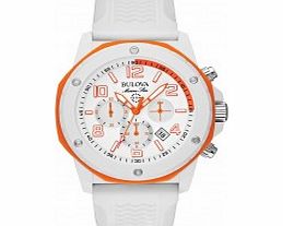 Bulova Mens Marine Star White Chronograph Watch