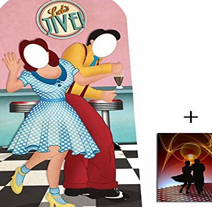 BundleZ-4-FanZ Fan Packs by Starstills Fan Pack - 1950s Swing / Jive Dancers Stand In Lifesize Cardboard 2D Standup / Cutout Plus 20x25cm Photo