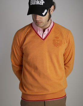 Bunker Royale V-Neck - Tangerine Marl