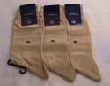 Burberry Plain Tan Pack of 3 Socks