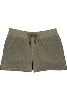 Towelling drawstring shorts