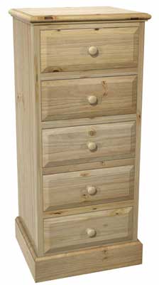 burford Pine 5 Drawer Chest