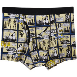 1 Pair Of Comic Strip Print Trunks