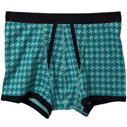 1PK Aqua Dogstooth Print Trunk