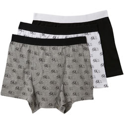 3 Pack Bulldog Print Trunks