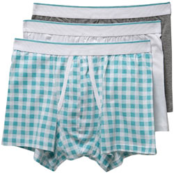 3 Pack Gingham Check Trunks