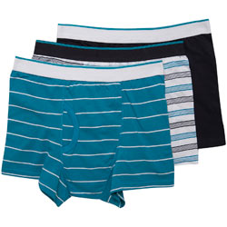 3 Pack Turquoise Stripe Trunks