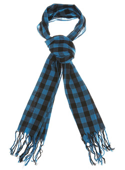 Burton Black / Turquoise Check Scarf