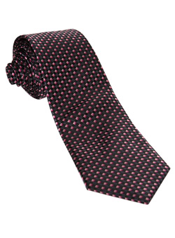 Burton Black And Pink Square Silk Tie