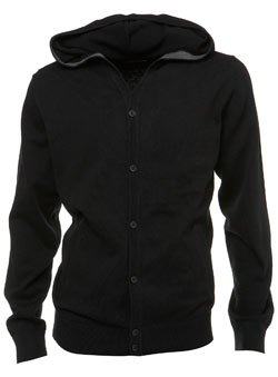Black Cardigan Hoodie
