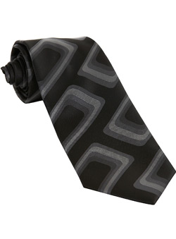 Burton Black Classic Geometric Tie