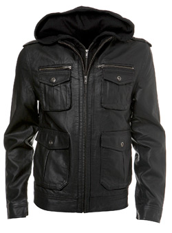 Black Faux Leather Jacket