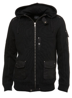 Black Fleece Lined Hoodie