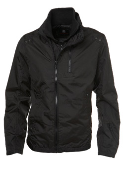 Black Nylon Double Zip Jacket