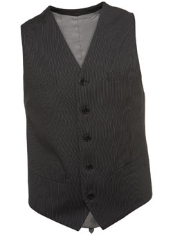 Burton Black Pinstripe Waistcoat