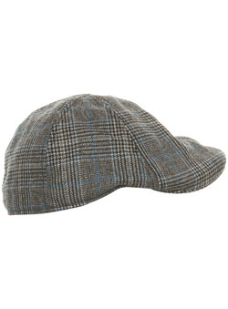 Black Prince of Wales Check Flat Cap