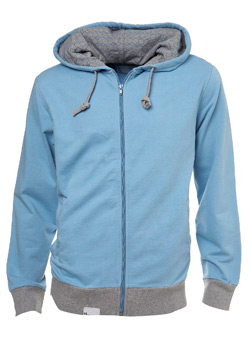 Blue Geo Zip Thru Hoodie