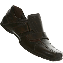 Brown Casual Square Toe Velcro