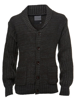 Charcoal Chunky Knit Cardigan