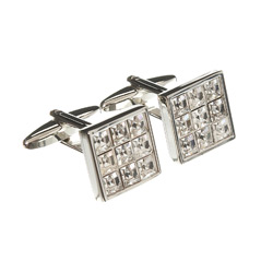 Burton Crystal Square Cufflink