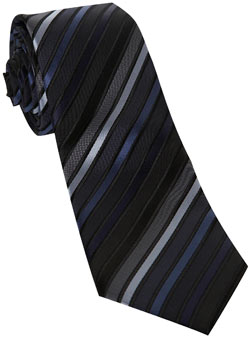 Burton Dark Blue Striped Silk Tie