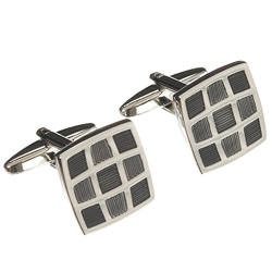 Burton Enamel Grid Cufflink