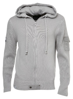 Grey Cotton Hoodie