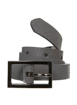 Burton Grey Cracked Skinny Belt
