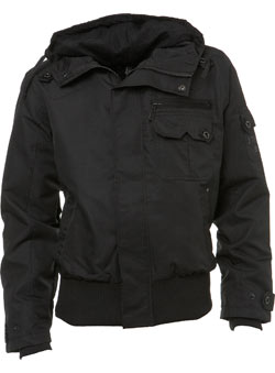 Grey Dogstooth Funnel Jacket