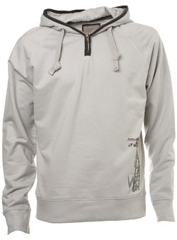 Grey Zip Neck Over Head Hoodie