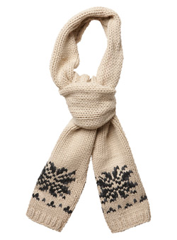 Burton Hand Knitted Fairisle Scarf