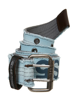 Burton Ice Blue Stripe Canvas Printed Casual Belt