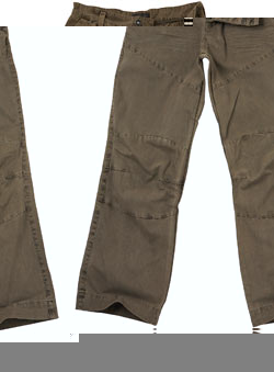 Khaki Cinch Back Trousers