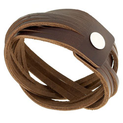 Leather Plaited Cuff