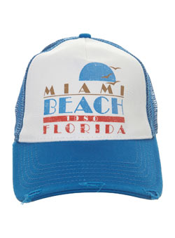 Miami Beach Print Trucker