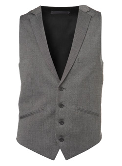 Mohair Look Collared Waistcoat