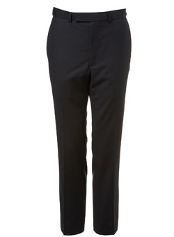 Navy Herringbone Trousers.